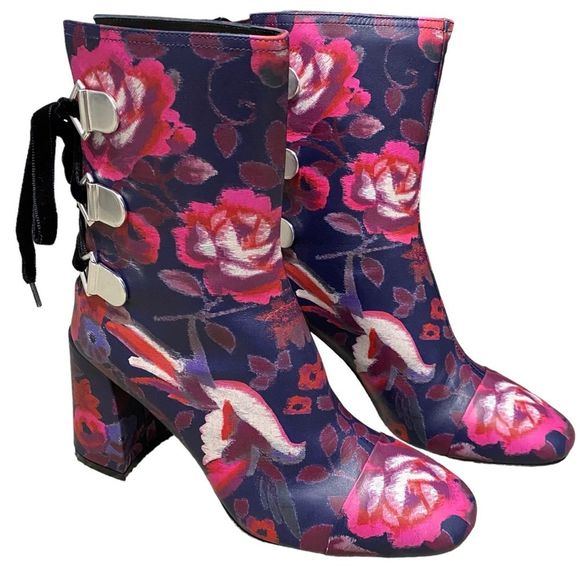 Coliac x Tanya Taylor Kimono Printed Marta Boot EU Size 38.5 (US Siz…